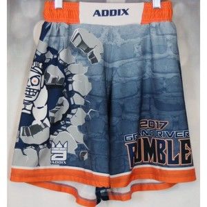 Addix Gear Boys Wrestling Shorts 2017 Grand River Rumble Blue/orange Size YL